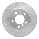 R1 99-08 BMW 325I (USA/Canada) Front Right Drilled & Slotted Silver Brake Rotor