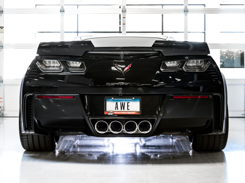 AWE Tuning 14-19 Chevy Corvette C7 Z06/ZR1 (w/o AFM) Track Edition Axle-Back Exhaust w/Chrome Tips