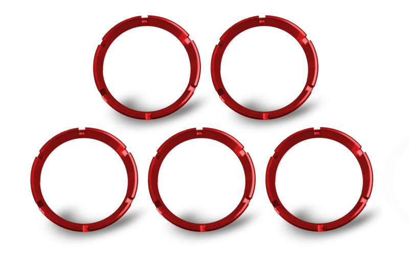 KC HiLiTES FLEX Series Colored Bezel Rings (5 pack) - Red