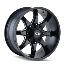 Load image into Gallery viewer, ION Type 181 17x9 / 8x165.1 BP / -12mm Offset / 130.8mm Hub Satin Black/Milled Spokes Wheel