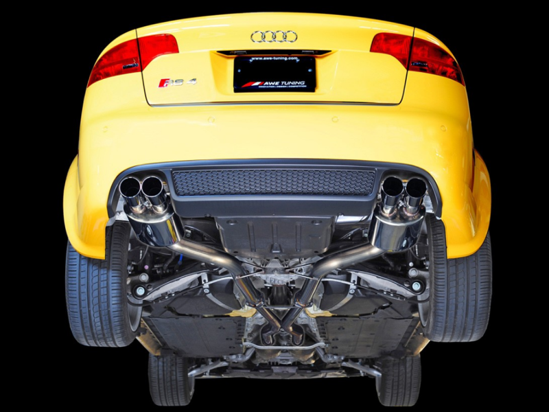 AWE Tuning Audi B7 RS4 Touring Edition Exhaust - Polished Silver Tips