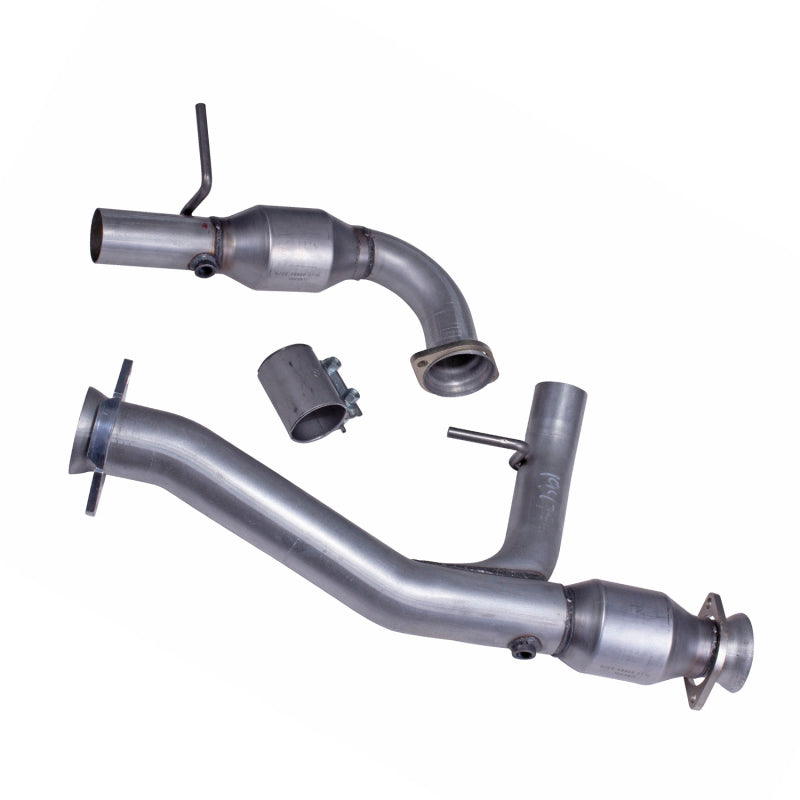 BBK 11-14 Ford F-150 Coyote 5.0 3in Short Exhaust Mid Y-Pipe w/ Catalytic Converters (For 1947)