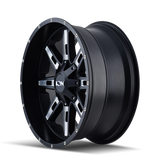 ION Type 184 17x9 / 6x135 BP / -12mm Offset / 106mm Hub Satin Black/Milled Spokes Wheel