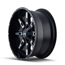 Load image into Gallery viewer, ION Type 184 20x9 / 5x127 BP / 18mm Offset / 87mm Hub Satin Black/Milled Spokes Wheel