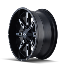 Load image into Gallery viewer, ION Type 184 18x9 / 5x114.3 BP / -12mm Offset / 87mm Hub Satin Black/Milled Spokes Wheel