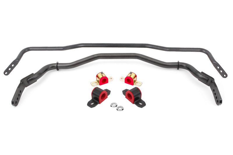BMR 15-22 S550 Mustang Sway Bar Kit with Bushings  Front and Rear Black Hammertone
