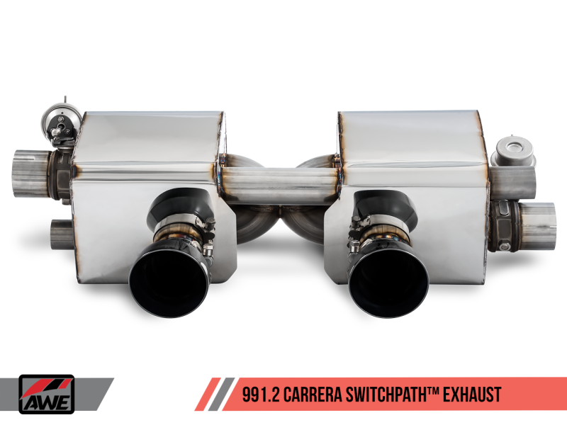 AWE Tuning Porsche 911 (991.2) Carrera / S SwitchPath Exhaust for PSE Cars - Diamond Black Tips