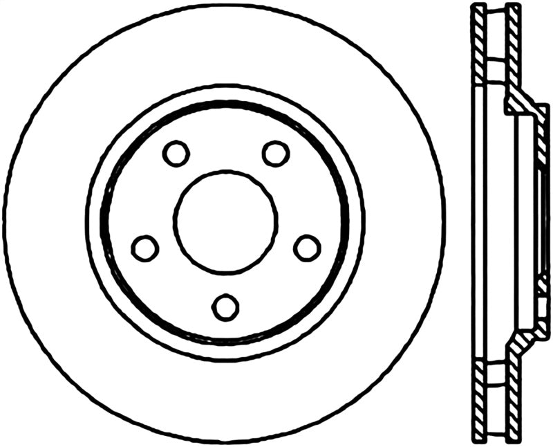 StopTech 98-02 Chevrolet Camaro / Pontiac Firebird/Trans Am Slotted & Drilled Front Right Rotor