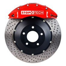 Load image into Gallery viewer, StopTech 08-10 Audi S5 Front BBK w/ Red ST-60 Calipers Drilled 380x32mm Rotors Pads Lines