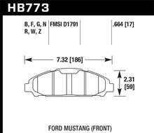 Load image into Gallery viewer, Hawk 15-17 Ford Mustang DTC-60 Front Brake Pads