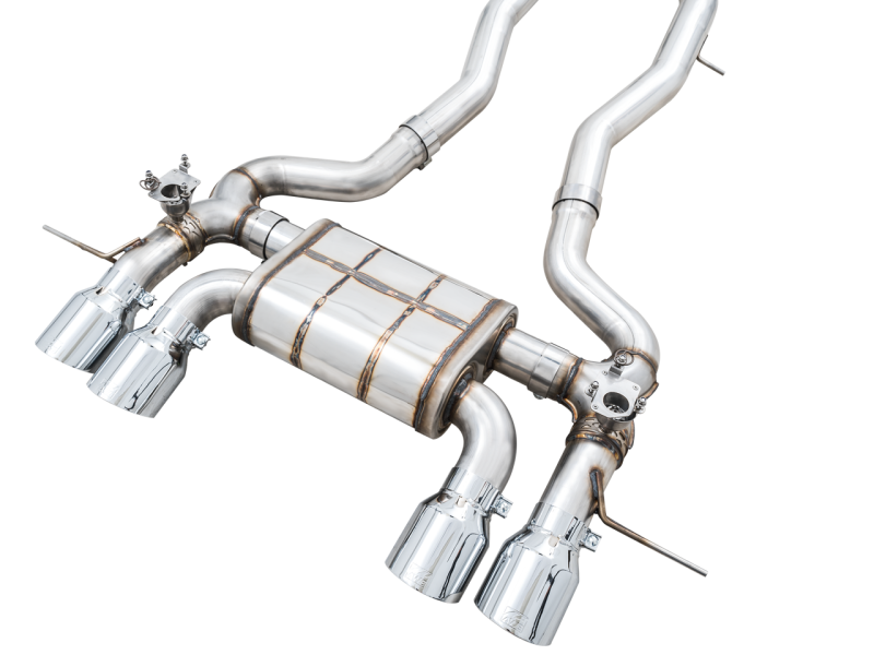 AWE SwitchPath Catback Exhaust for BMW G8X M3/M4 - Chrome Silver Tips