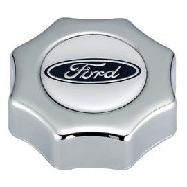 Ford Racing Ford Oval Logo Screw In Type Oil Fill Cap - Chrome Finish