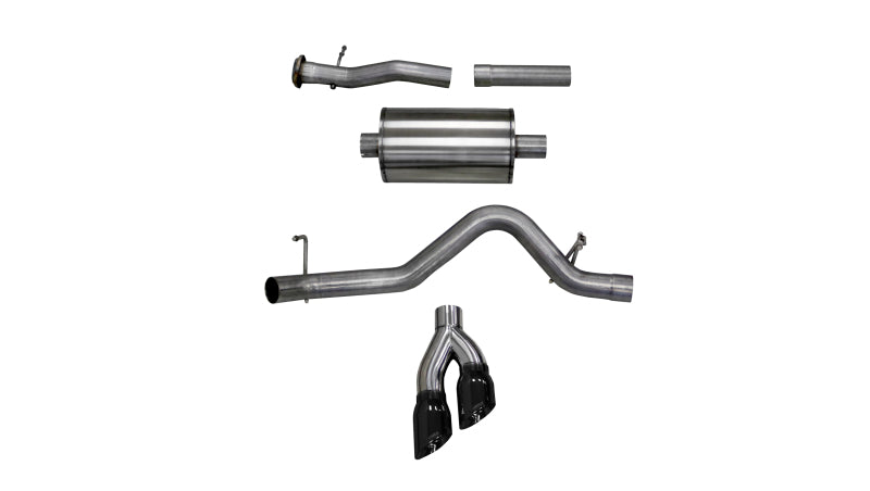 Corsa 15-16 Chevy Colorado 3.6L V6 Sport Cat-Back Exhaust 4in Black Pro Series Tips