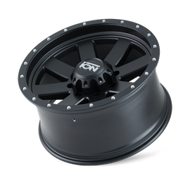 ION Type 134 18x9 / 8x180 BP / 0mm Offset / 124.1mm Hub Matte Gunmetal/Black Beadlock Wheel