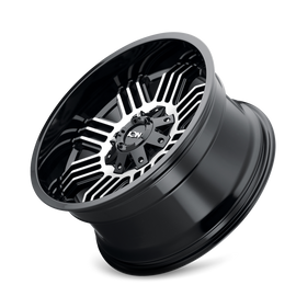 ION Type 144 20x10 / 5x127 BP / -19mm Offset / 87.1mm Hub Black/Machined Wheel