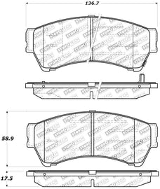 StopTech Performance 06-10 Ford Fusion / 07-10 Lincoln MKZ / 06-09 Mazda 6 Front Brake Pads