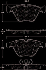 StopTech Street Select Brake Pads - Front 07-13 BMW 328i