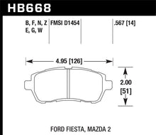 Load image into Gallery viewer, Hawk 11 Ford Fiesta S/SE/SL Blue 9012 Front Race Brake Pads