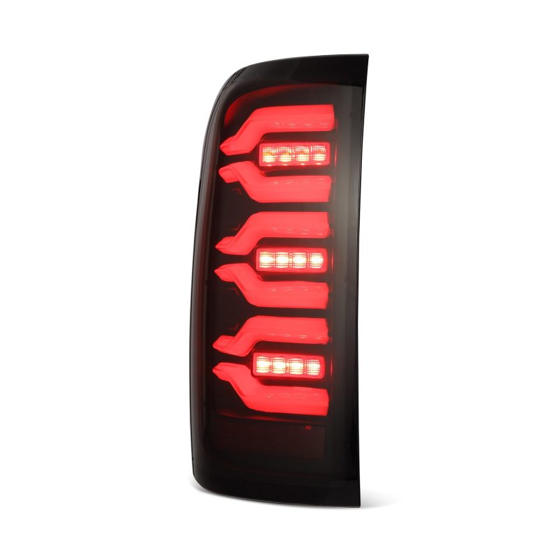 AlphaRex 14-18 Chevrolet Silverado Luxx-Series LED Tail Lights Black w/Activ Light/Seq Signal