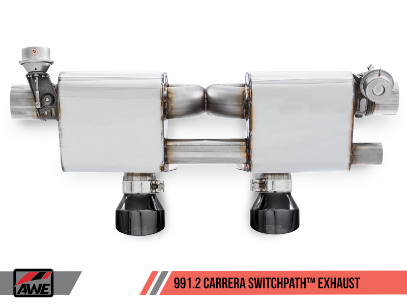 AWE Tuning Porsche 911 (991.2) Carrera / S SwitchPath Exhaust for PSE Cars - Diamond Black Tips