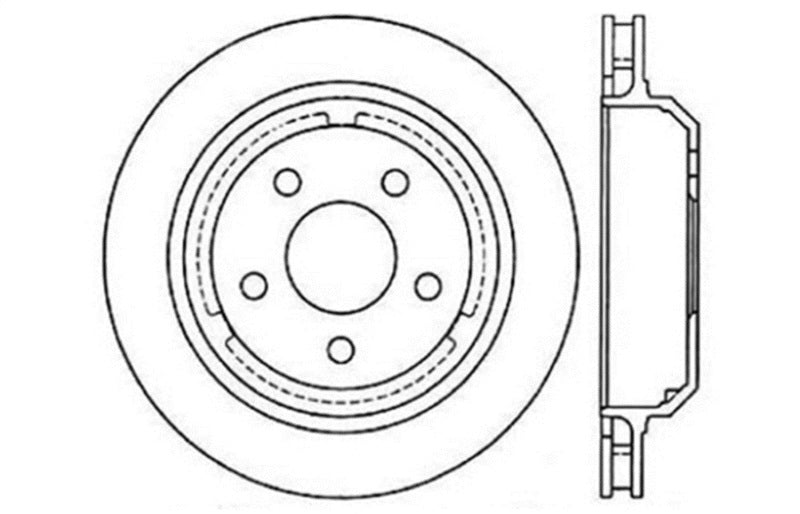 StopTech 98-02 Chevrolet Camaro / Pontiac Firebird/Trans Am Slotted & Drilled Rear Left Rotor