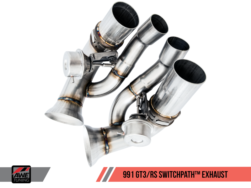 AWE Tuning Porsche 991 GT3 / RS SwitchPath Exhaust - Diamond Black Tips