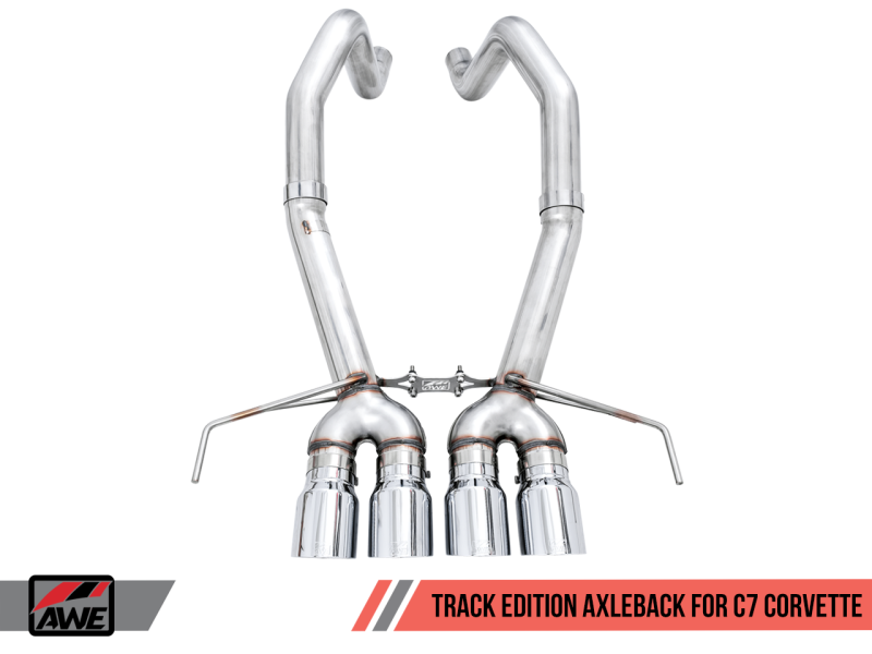 AWE Tuning 14-19 Chevy Corvette C7 Z06/ZR1 (w/o AFM) Track Edition Axle-Back Exhaust w/Chrome Tips