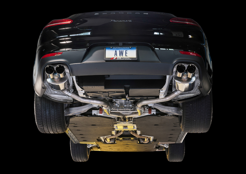 AWE Tuning Panamera 2/4 Track Edition Exhaust (2011-2013) - w/Chrome Silver Tips