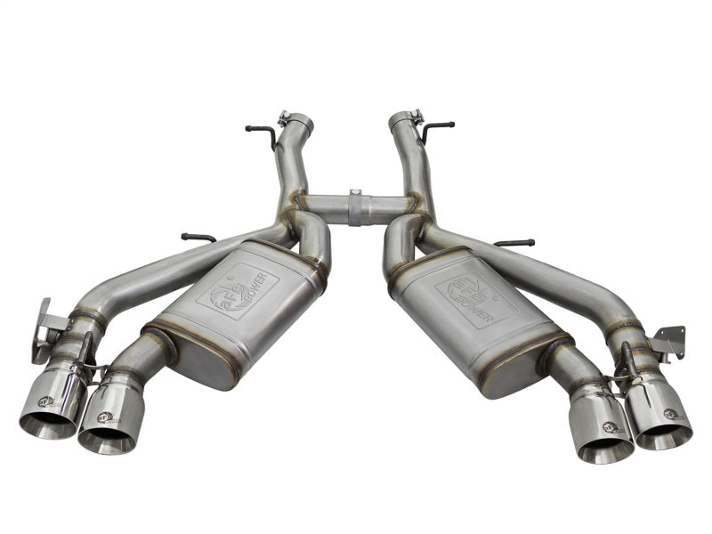 aFe MACHForce XP 3in 304 SS Axle-Back Dual Exhaust (NPP) w/ Polished Tips 16-17 Camro SS V8-6.2L