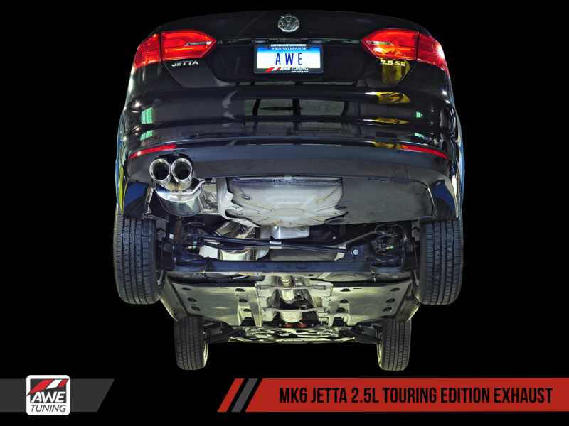 AWE Tuning Mk6 Jetta 2.5L Touring Edition Exhaust - Polished Silver Tips