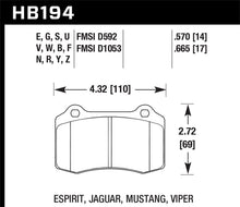 Load image into Gallery viewer, Hawk 96 &amp; 00-02 Dodge Viper GTS / 92-02 Viper / 00-02 Viper RT10 Blue 9012 Front Race Brake Pads