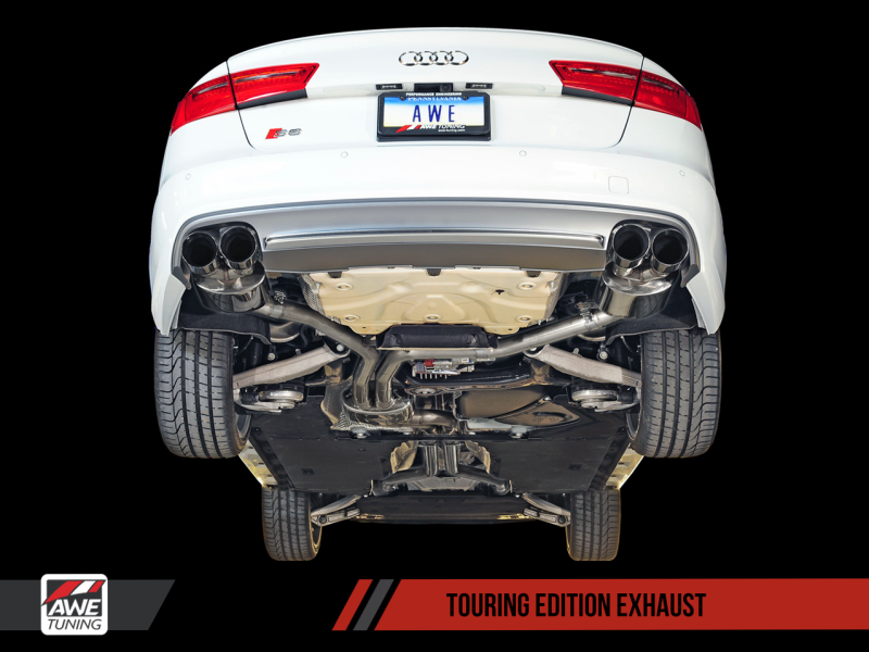AWE Tuning Audi C7 / C7.5 S6 4.0T Touring Edition Exhaust - Polished Silver Tips