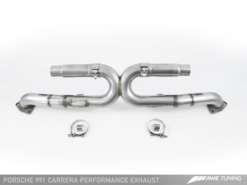 AWE Tuning 991 Carrera Performance Exhaust - Use Stock Tips