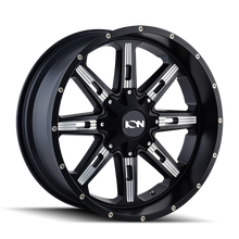 Load image into Gallery viewer, ION Type 184 18x9 / 5x114.3 BP / -12mm Offset / 87mm Hub Satin Black/Milled Spokes Wheel