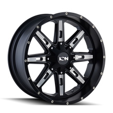 Load image into Gallery viewer, ION Type 184 17x9 / 8x165.1 BP / 18mm Offset / 130.8mm Hub Satin Black/Milled Spokes Wheel