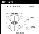 Hawk 08-10 BMW M6 Base 5.0L HPS 5.0 Front Brake Pads