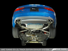 Load image into Gallery viewer, AWE Tuning Audi B8 S5 4.2L Track Edition Exhaust System - Diamond Black Tips