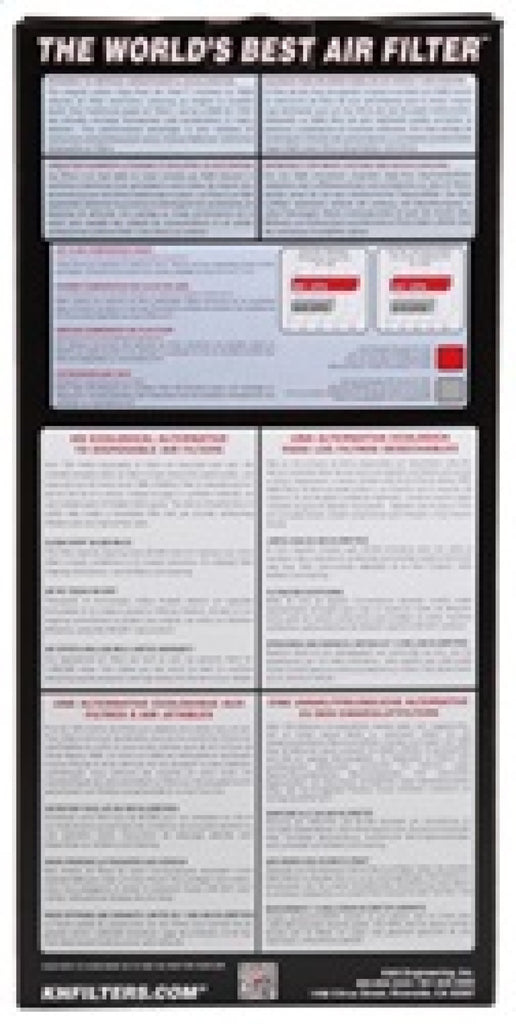 K&N 06-09 L.R. Range Rover / 02-10 VW Touareg / 02-09 Porsche Cayenne Drop In Air Filter