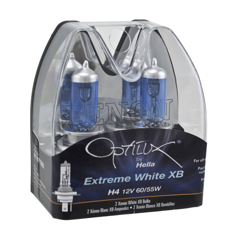 Hella Optilux 12V 60/55W H4/9003 P43t Extreme White XB Bulb (Pair)