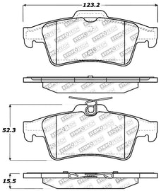 StopTech Performance 07-09 Mazdaspeed3 / 06-07 Mazdaspeed6 / 06-07 Mazda3 Rear Brake Pads