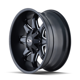 ION Type 181 20x9 / 8x165.1 BP / 0mm Offset / 130.8mm Hub Satin Black/Milled Spokes Wheel