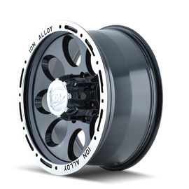 ION Type 174 16x10 / 5x139.7 BP / -38mm Offset / 108mm Hub Black/Machined Wheel