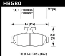 Load image into Gallery viewer, Hawk 86-92 Ford Taurus SHO / 89-92 Ford Thunderbird Super Coupe DTC-60 Race Rear Brake Pads