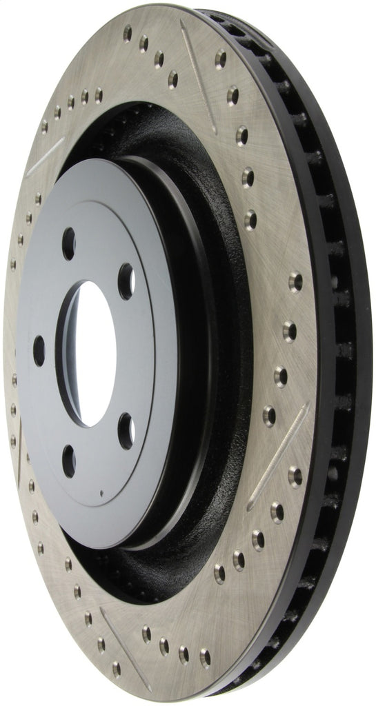 StopTech Slotted & Drilled Sport Brake Rotor - 2015 Ford Mustang GT - Rear Left