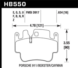 Hawk Porsche Front HP+ Brake Pads