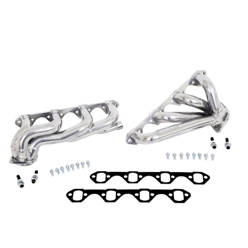 BBK 87-95 Ford F150 Truck 5.8 351 Shorty Unequal Length Exhaust Headers - 1-5/8 Silver Ceramic
