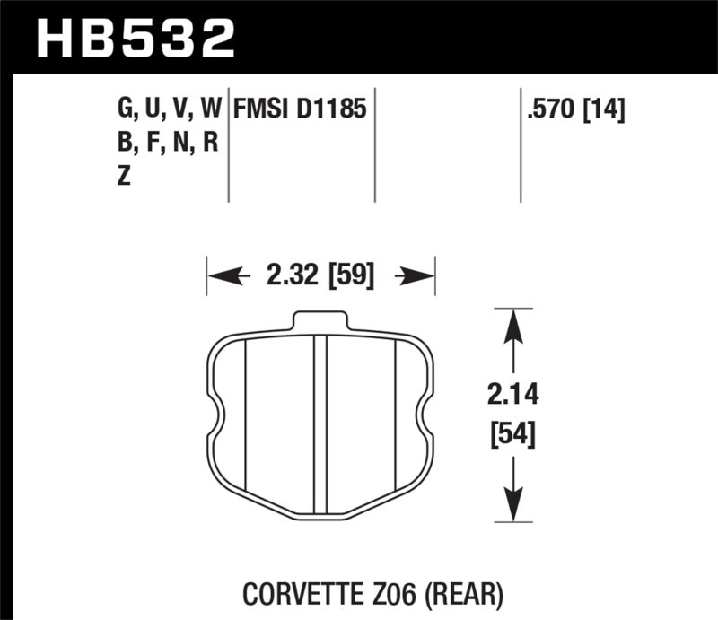 Hawk 10-12 Chevy Corvette Grand Sport / 06-12 Corvette Z06 Rear DTC-60 Race Brake Pads