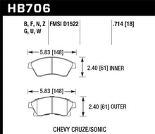Load image into Gallery viewer, Hawk 11-12 Chevy Cruze Eco/LS/1LT/2LT/LTZ / 12 Sonic LS/LT/LTZ DTC-60 Front Race Brake Pads