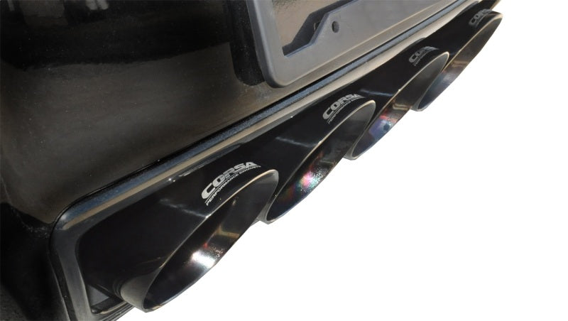 Corsa 15-19 Chevy Corvette Z06 3in Cat Back Exhaust, Black Pro-Series Quad 4.5in Tip (Xtreme)