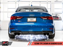 Load image into Gallery viewer, AWE Tuning Audi 8V S3 SwitchPath Exhaust w/Diamond Black Tips 102mm